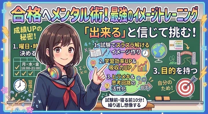 【受験のメンタルトレーニング】勉強効率と試験本番に強くなるイメージトレーニング法