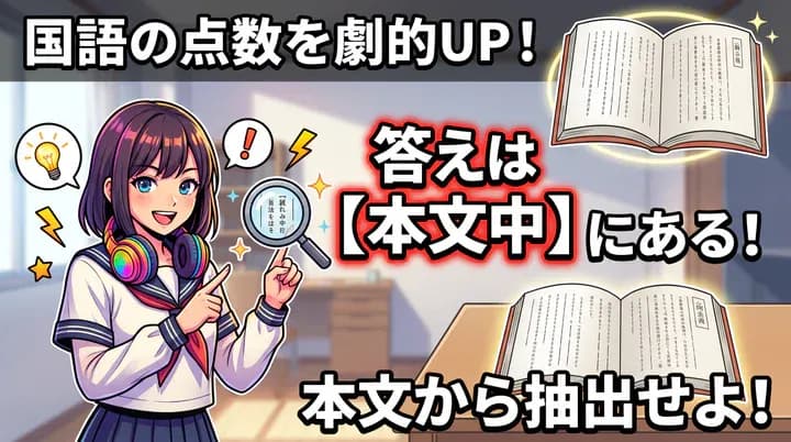 【中学生の国語勉強法】読解問題で点数を上げる2つのコツ!「答えは本文中」にある