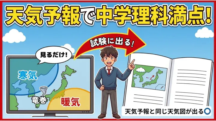 【中学理科】天気予報は勉強になる!天気図・雲・風の動きを理解する勉強法