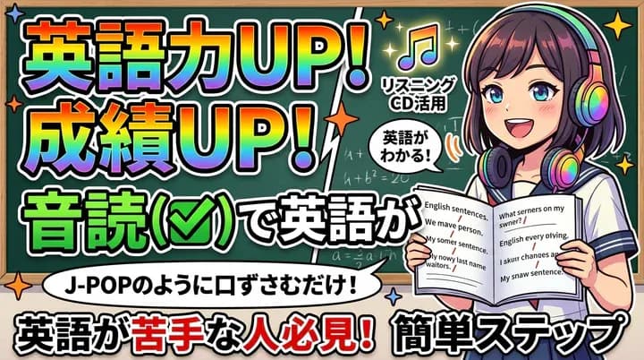 【中学生の英語勉強法】音読で英語力を伸ばそう!英語が苦手な人におすすめの学習法