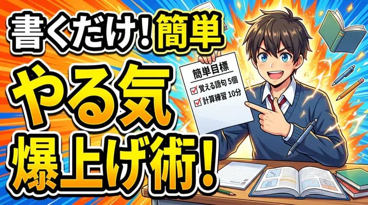 勉強のやる気が出ない人へ!やる気を起こす簡単な勉強法