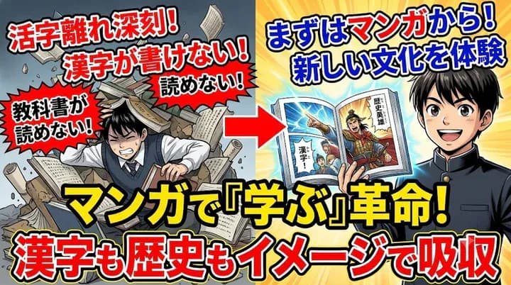 【勉強に役立つ漫画の効果】読書が苦手な子こそマンガを読むべき理由
