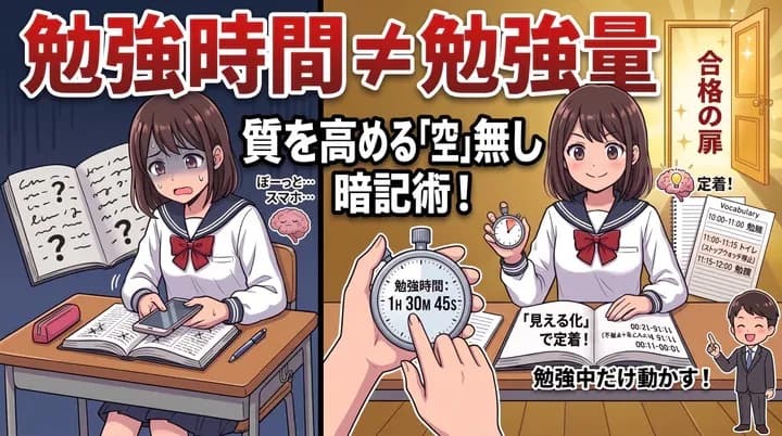 勉強時間が長いのに成績が上がらない?実際の勉強時間を測る勉強法