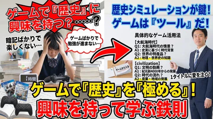 ゲームで歴史の勉強?社会が楽しくなる歴史シミュレーションゲームの活用法