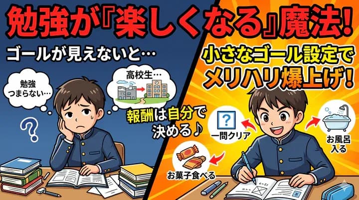 【勉強が楽しくなる方法】やる気が続く!小さな目標設定で勉強を習慣化しよう