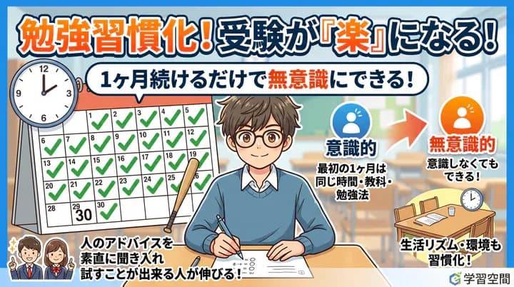 勉強を習慣化する方法!毎日の勉強を無理なく続けるためのコツ