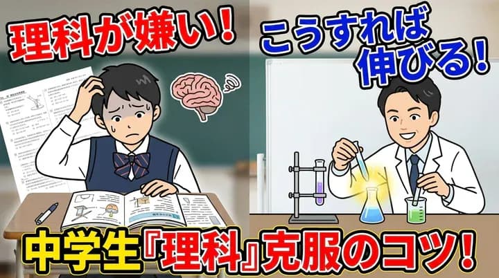 中学生の理科の勉強法|暗記と計算が苦手でも成績を上げるコツ