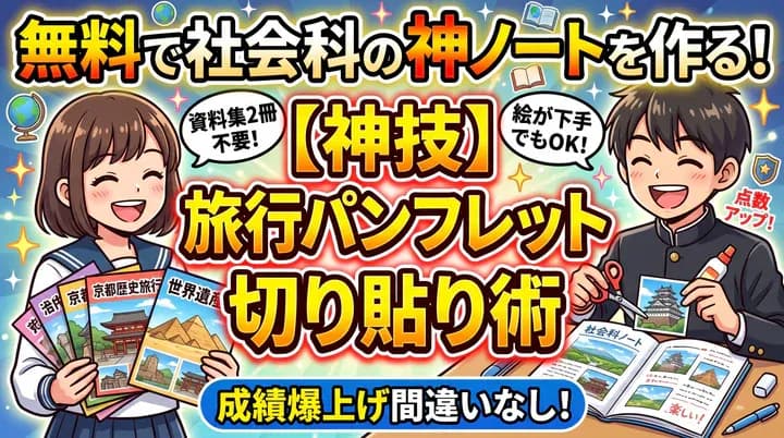 社会のノートのまとめ方!歴史・地理の成績アップにつながる見やすいノート作り