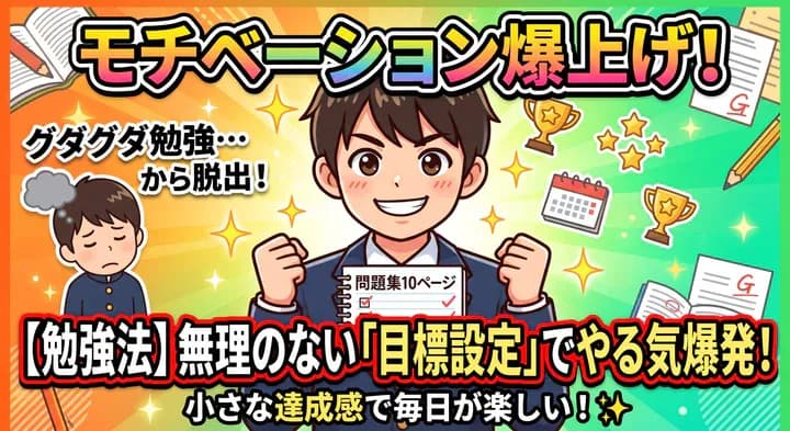 勉強のやる気が出ない人必見!目標設定でモチベーションを上げる勉強法