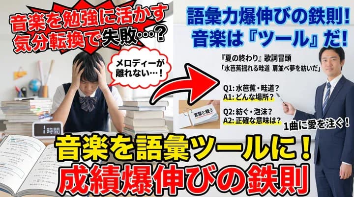 音楽を勉強に活かす方法!歌詞で語彙力を鍛えるおすすめ勉強法
