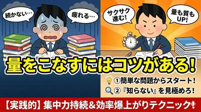 量をこなすにはコツがある!