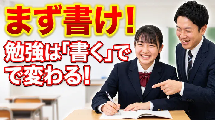 【中学生の勉強法】勉強が苦手な人ほど「書く」!暗記・理解力を高める勉強のコツ