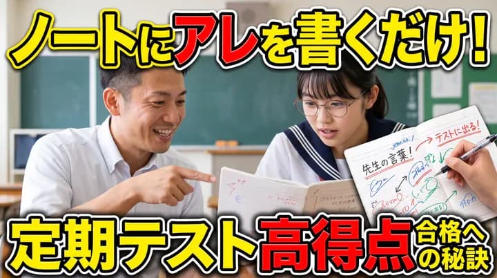 中学生のノートの取り方|定期テストの点数を上げる授業ノートの作り方