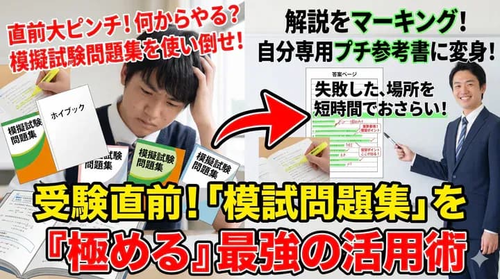 【受験直前の勉強法】模試問題集を活用して得点力を伸ばす勉強のコツ