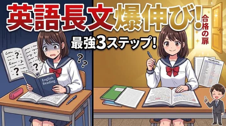 【高校受験の英語長文】読めるようになる勉強法!長文問題の解き方・対策
