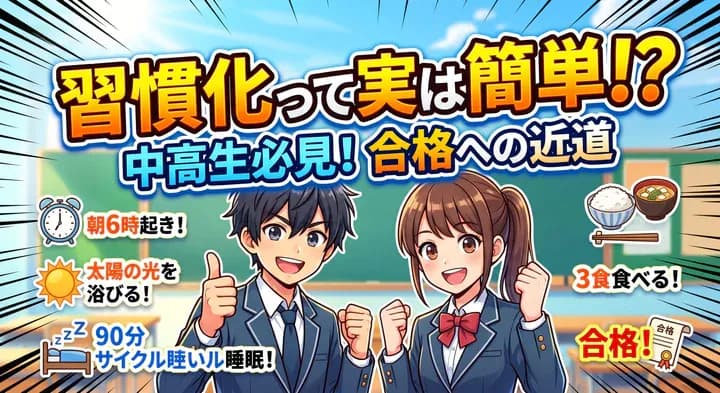 受験生の勉強習慣を作る方法!入試本番に向けて生活リズムを整えよう
