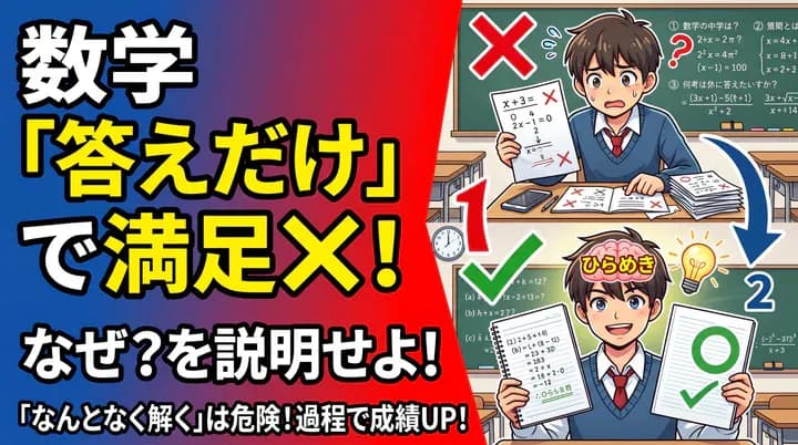 数学の成績を上げる勉強法|答えより「なぜその式になるか」を考えよう