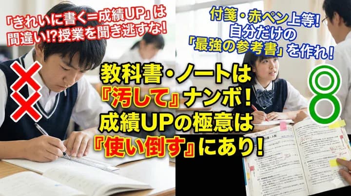 授業とノートと参考書